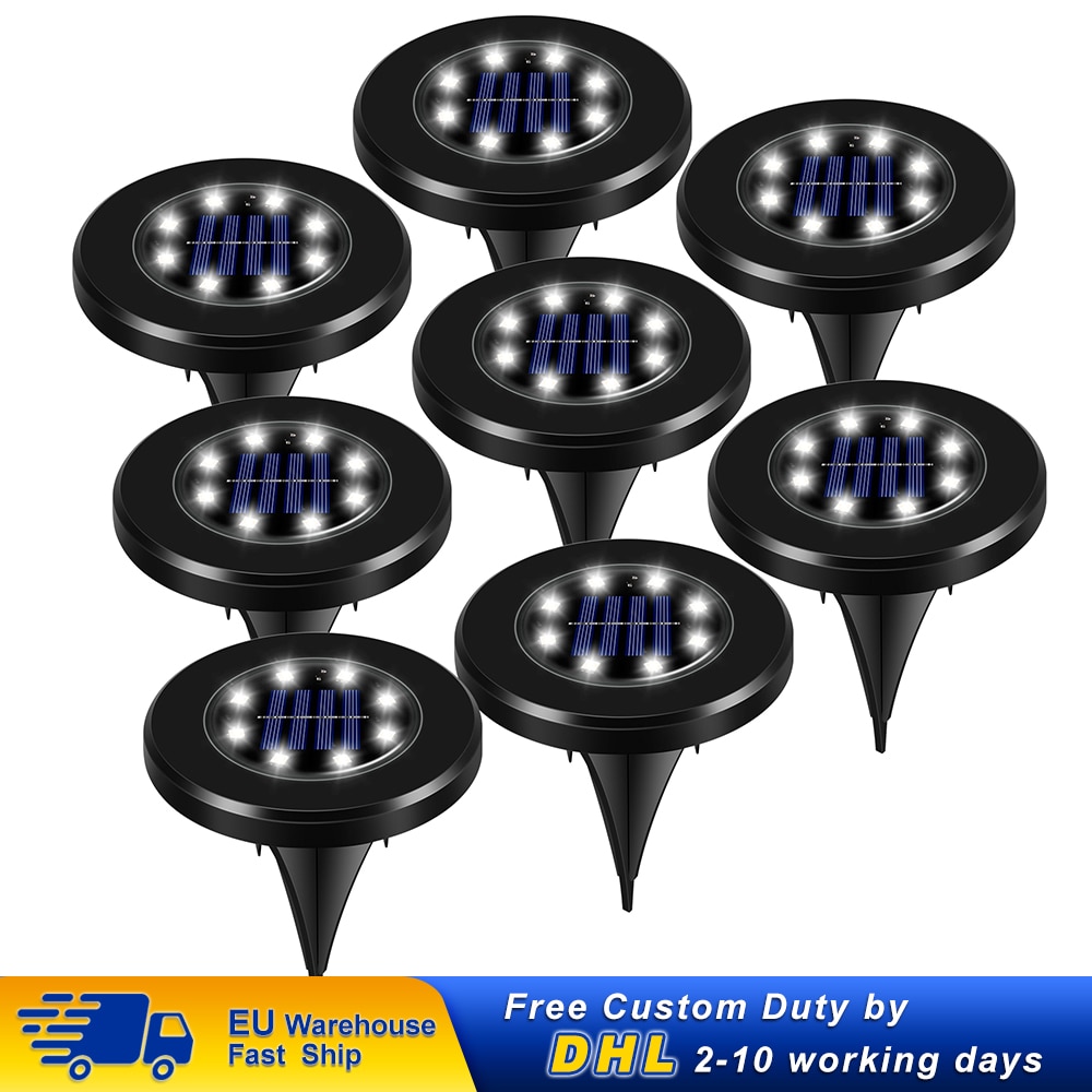 8pcs 16pcs Lawn Yard Led Night Light 8LED Buried Solar Lamp Under Ground Solar Light IP65 Waterproof Outdoor Pathway Garden Lamp|Solar Lamps| - AliExpress