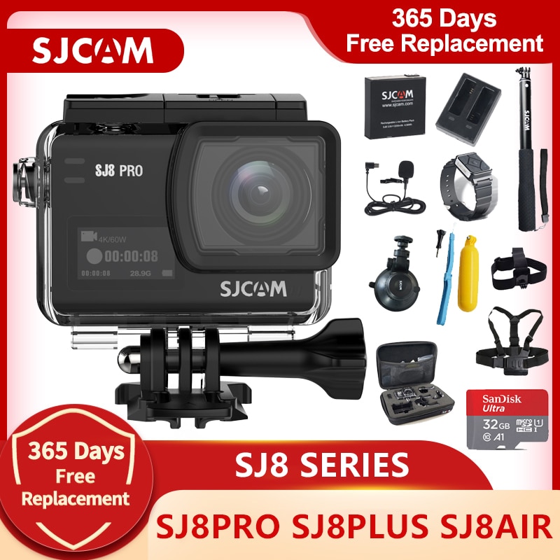 Action Camera Original SJCAM SJ8 Series SJ8 Air & SJ8 Plus & SJ8 Pro Camera 1290P 4K WIFI Remote Control Waterproof Sports DV|Sports & Action Video Camera| - AliExpress