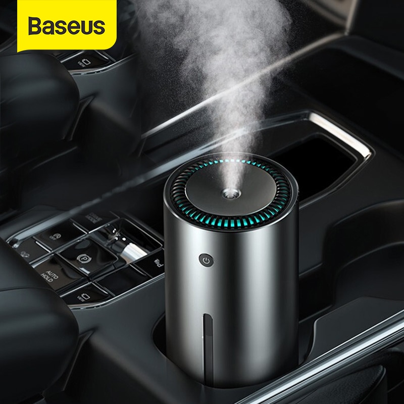Baseus Car Air Humidifier Aluminium Alloy 300mL With LED Light For Auto Armo Home Office Accessories Car Air Humidifier|Car Air Humidifier| - AliExpress