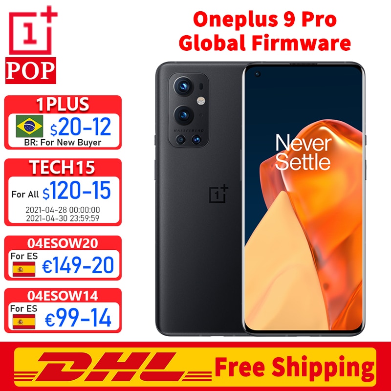 DHL Free Global Firmware Oneplus 9 Pro 5G Mobile Phone 6.7 inch 2K 120Hz LTPO AMOLED Snapdragon 888 Octa Core 65W Flash Charge|Cellphones| - AliExpress