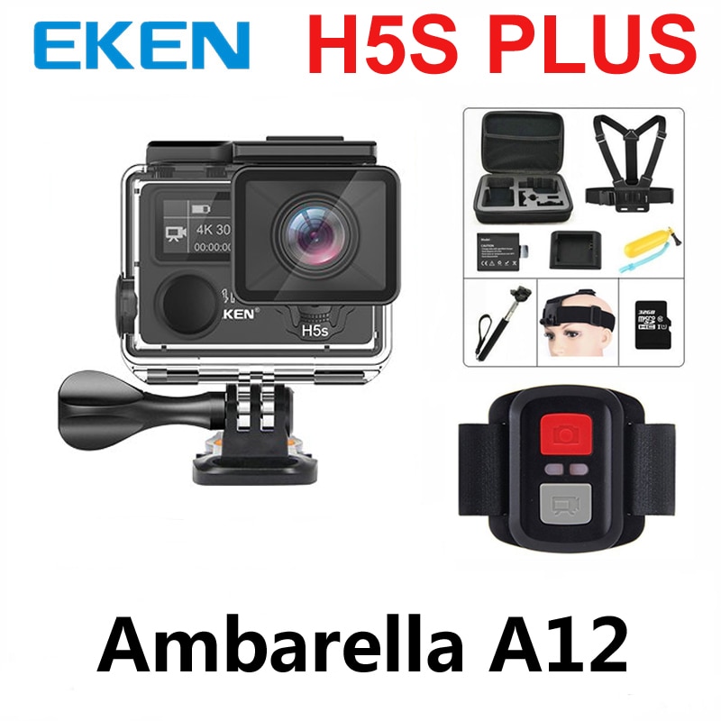 EKEN H5S Plus A12 Ultra 4K 30FPS Wifi Action Camera 30M waterproof 1080p go EIS Image Stabilization Ambarella 12MP pro sport cam|Sports & Action Video Camera| - AliExpress