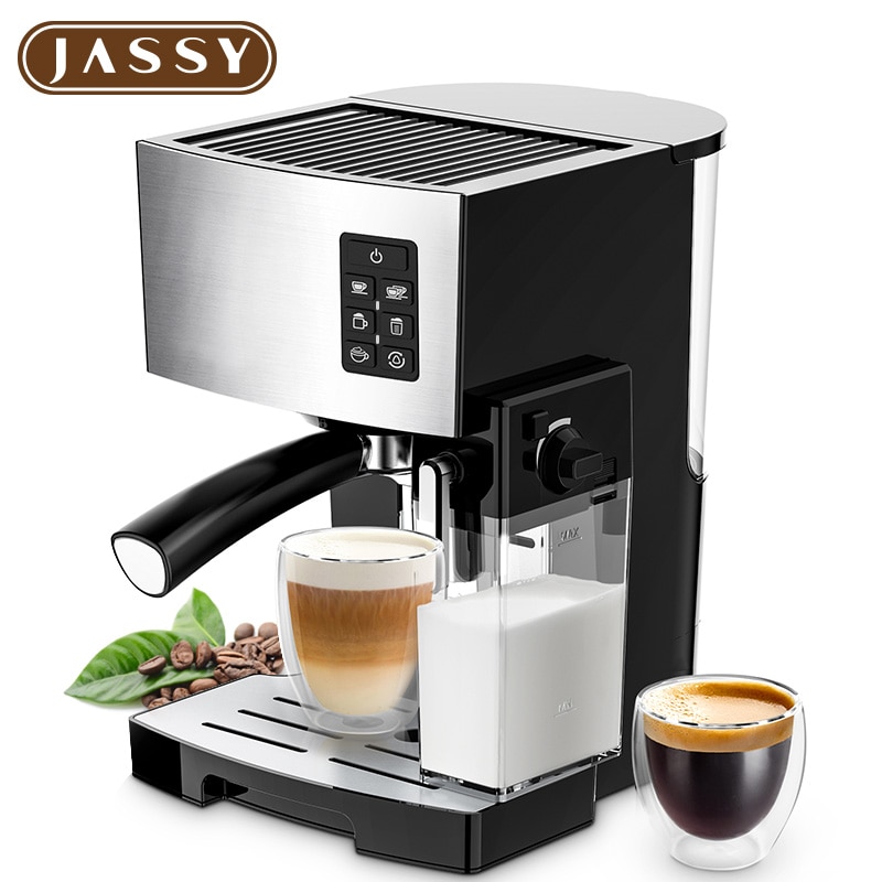 JASSY 3 IN 1 Espresso Coffee Machine ,with Built in Powerful Milk Frother & Steamer espresso maker, One Touch Latte & Cappuccino|Coffee Makers| - AliExpress