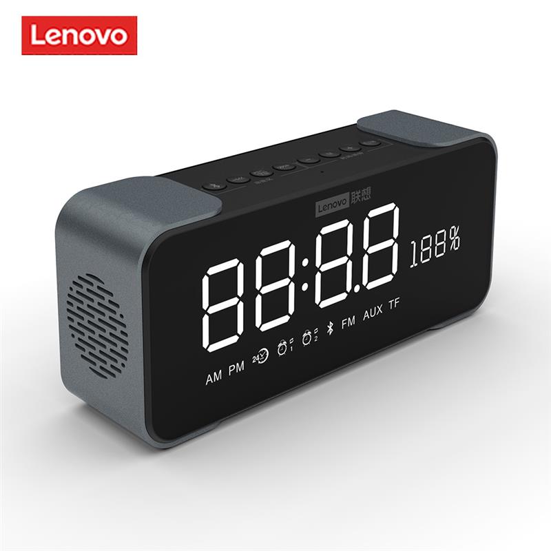 Lenovo L022 Bluetooth Speaker Radio Alarm Clock Radio Digital Alarm Clock DIY Ringtone One Click Snooze BT Call Speaker FM Radio|Portable Speakers| - AliExpress