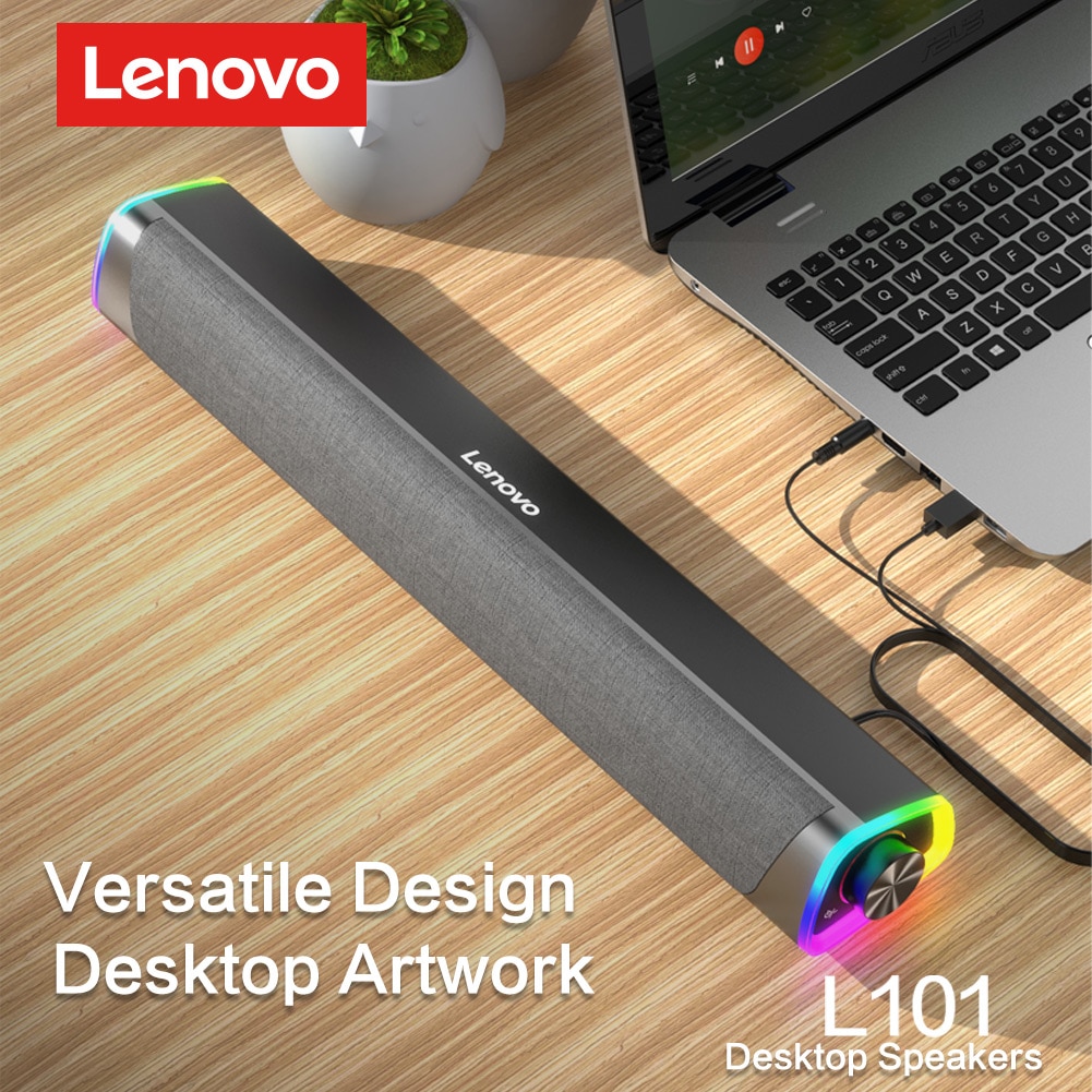 Lenovo L101 Computer Speaker Stereo Music Surround Subwoofer Speaker For Macbook Laptop Notebook PC Player Wired Loudspeaker|Computer Speakers| - AliExpress