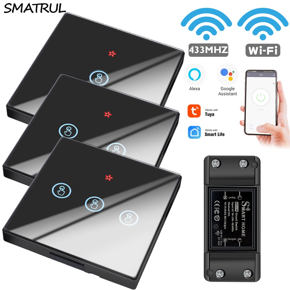 מתג חכם SMATRUL Tuya Smart Home APP WiFi Touch Switch