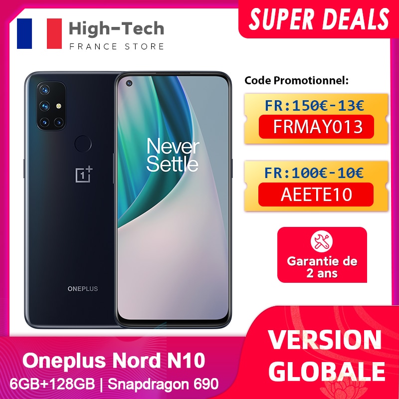 Oneplus N10 Nord N10 5G Global Version Smartphone 6.49" 90Hz Display 6GB RAM 128GB ROM 64MP Quad Camera Snapdragon Octa Core|Cellphones| - AliExpress
