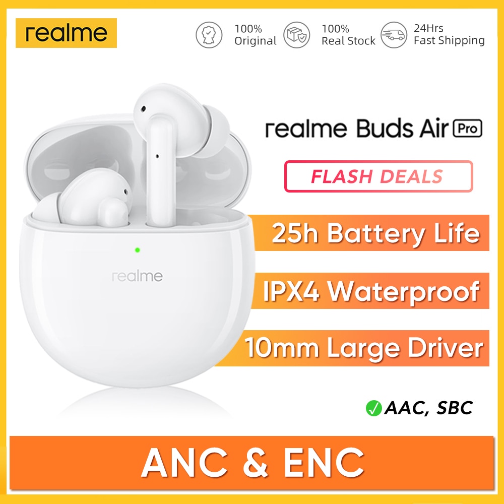 realme Buds Air Pro TWS Earphone Earbuds ANC ENC Active Noise Cancellation 25h Bass Boost Playback Bluetooth Wireless Headphone|Bluetooth Earphones & Headphones| - AliExpress