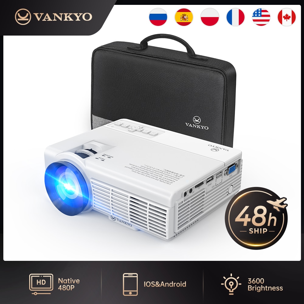 VANKYO Leisure C3MQ Mini Projector Supported 1920*1080P 170'' Portable Projector For Home With 40000 Hrs LED Lamp Life TV Stick| | - AliExpress