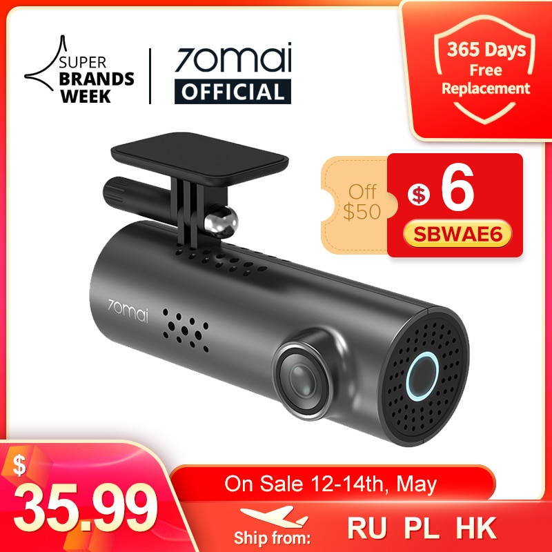 70mai Car DVR 1S APP & English Voice Control 70mai 1S 1080P HD Night Vision 70mai 1S Dash Camera Recorder WiFi 70mai Dash Cam