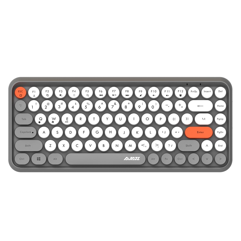 Ajazz 308i BT Wireless Keyboard Round Key Cap 10m BT Kyeboard Connection 84 Keys Keyboards for PC Laptop elegant style|Keyboards| - AliExpress