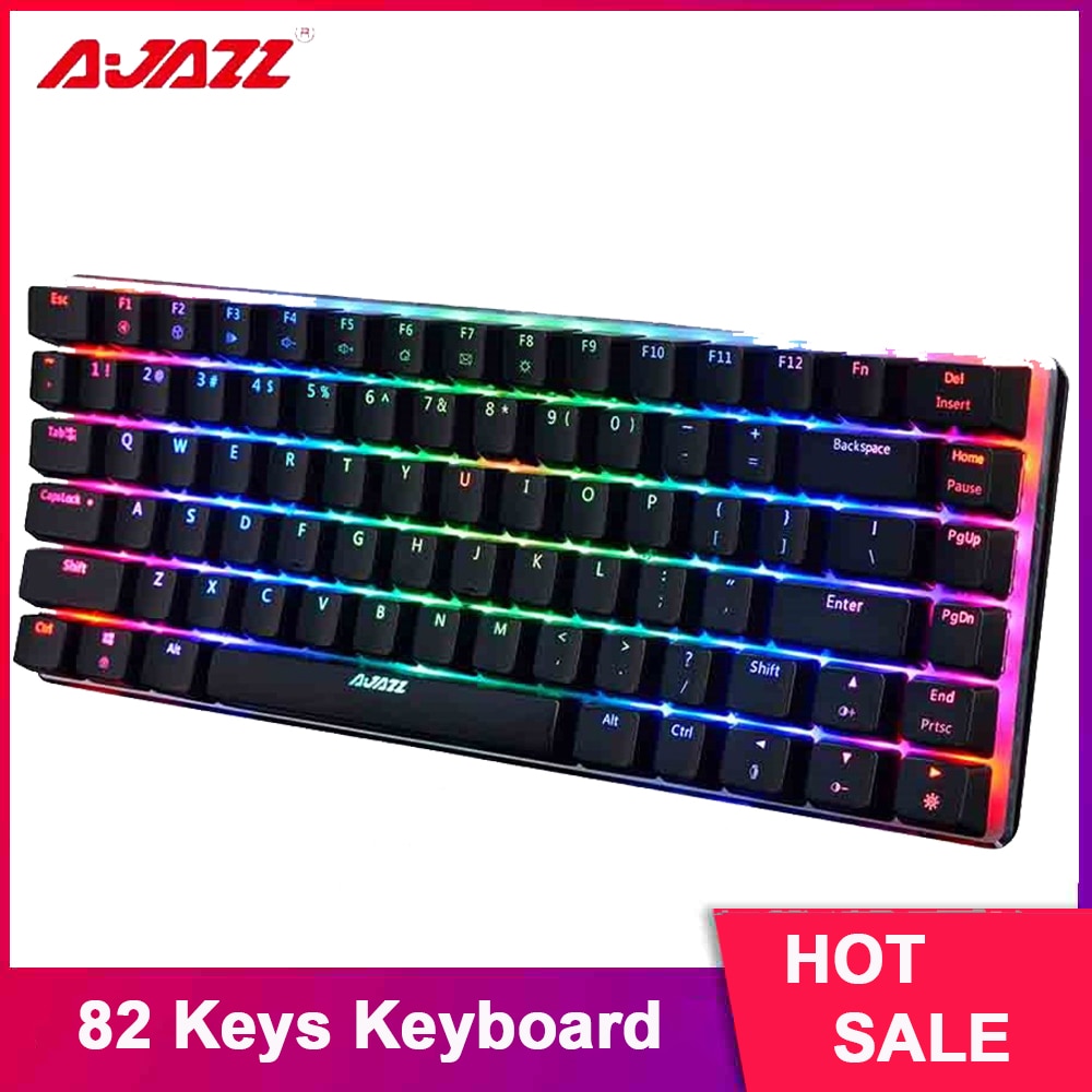 AJAZZ AK33 Mechanical Keyboard RGB Gaming Keyboards 82 Keys Blue/Black Switches Anti Ghosting for PTUG LOL DOTA 2 csgo|ak33 mechanical keyboard|mechanical keyboardkeyboard gaming - AliExpress