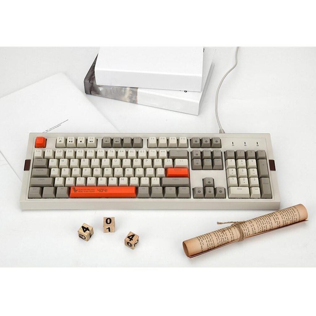 Ajazz AK510 Retro Classic Mechanical Gaming Keyboard RGB Backlight Spherical Keycaps PBT SP 104 Keys Computer Keyboard|Keyboards| - AliExpress
