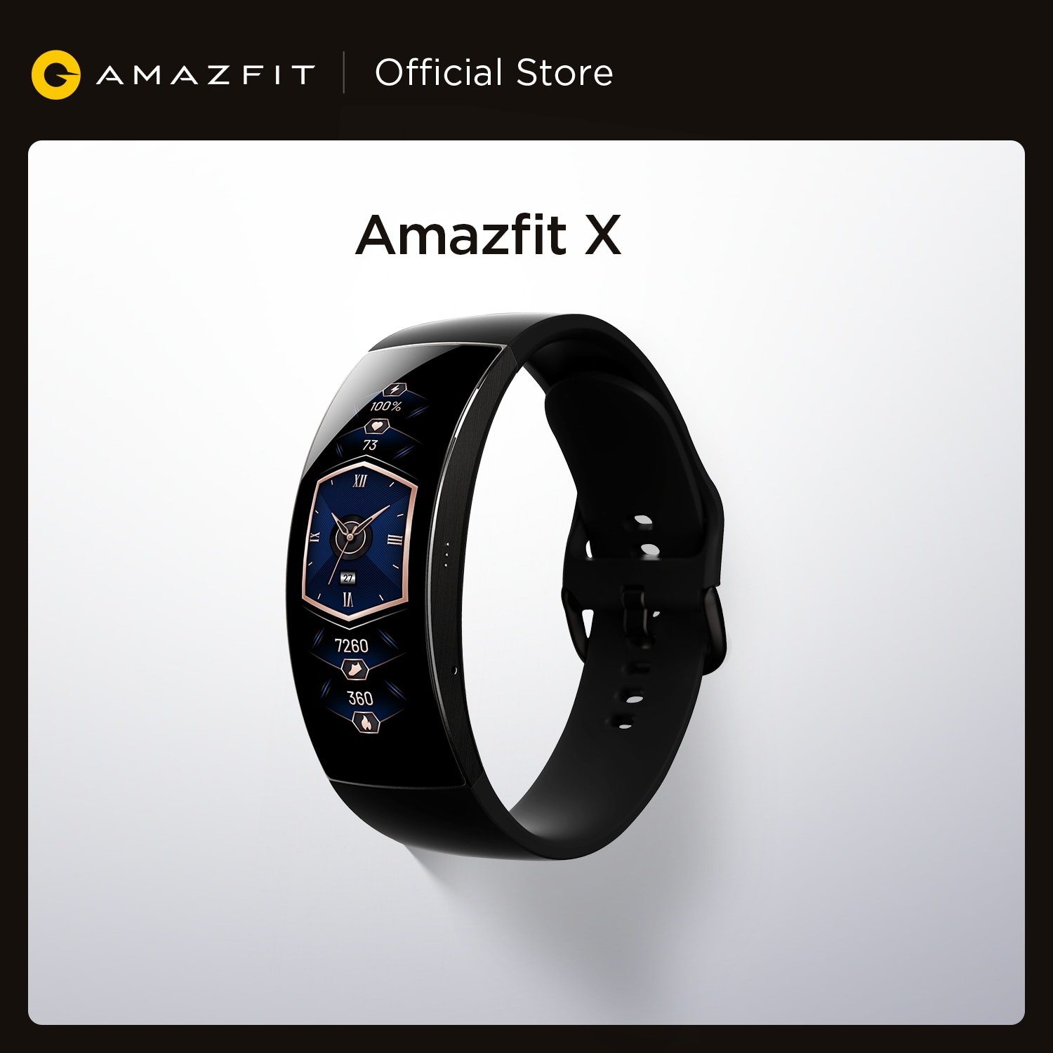 Amazfit X Smartwatch Global Version Curved Screen Titanium Body Sleep Monitoring 5ATM Water Resistant Multi Sports Modes