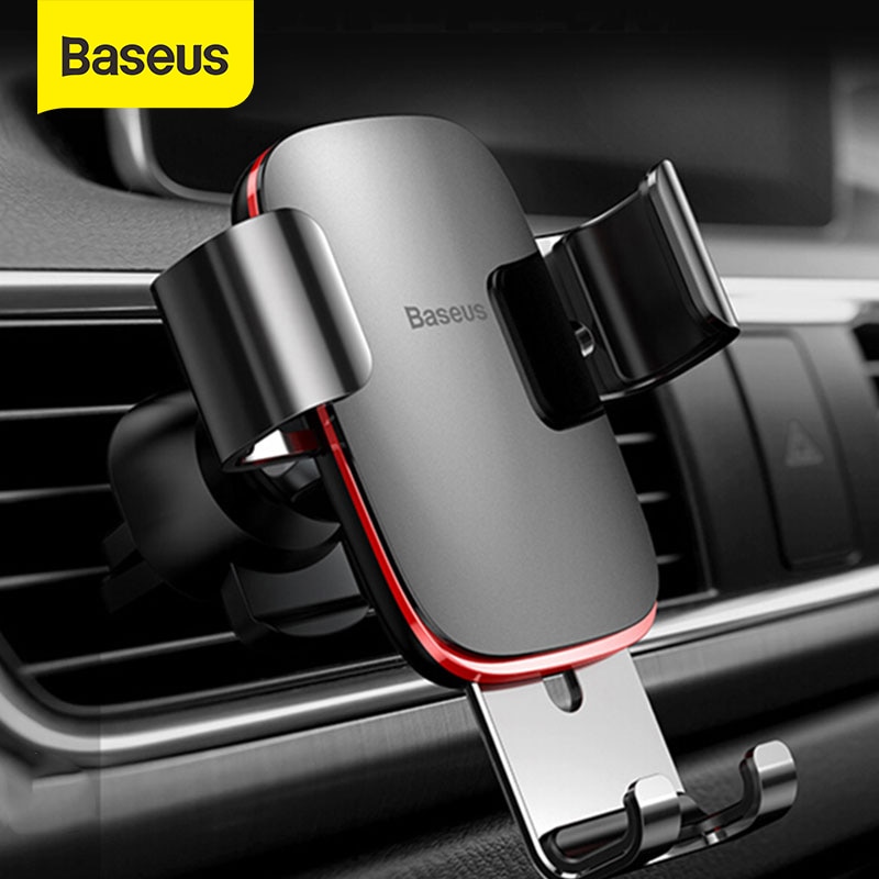 Baseus Air Outlet Phone Holder In Car Auto-locked Gravity Car Holder Universal Phone Holder Stand Mount For iPhone 11 Pro X Xs 7