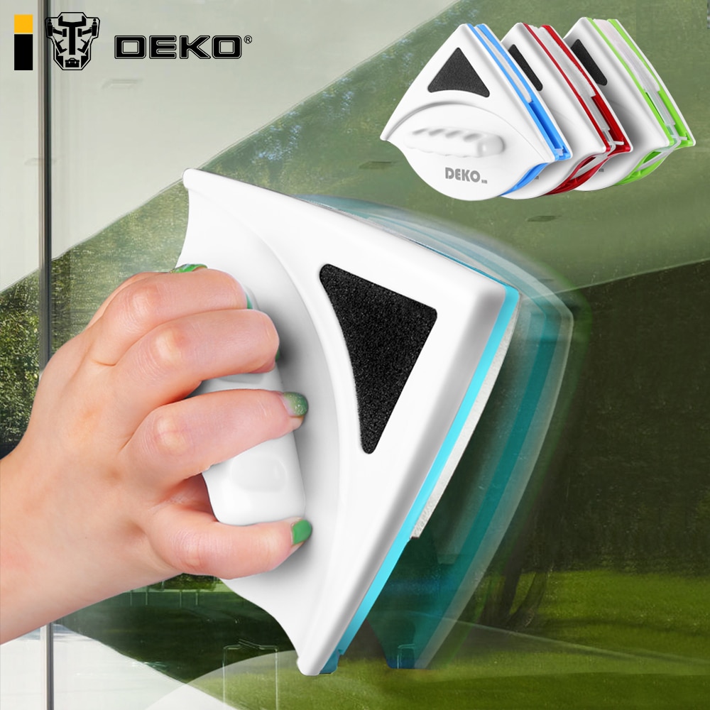 DEKO Magnetic Window Cleaner Brush Tool Window Glass Wiper Double Side Magnetic Glass Washing Household Cleaning Tool