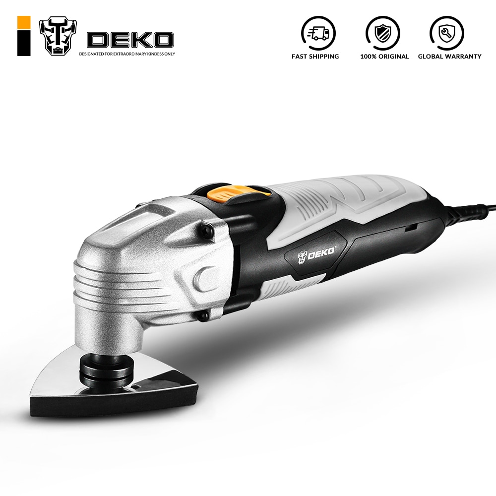 DEKO New 220V DKOM40LD1/2 Electric Multifunction Oscillating Tool Electric Trimmer Saw Variable Speed with Accessories