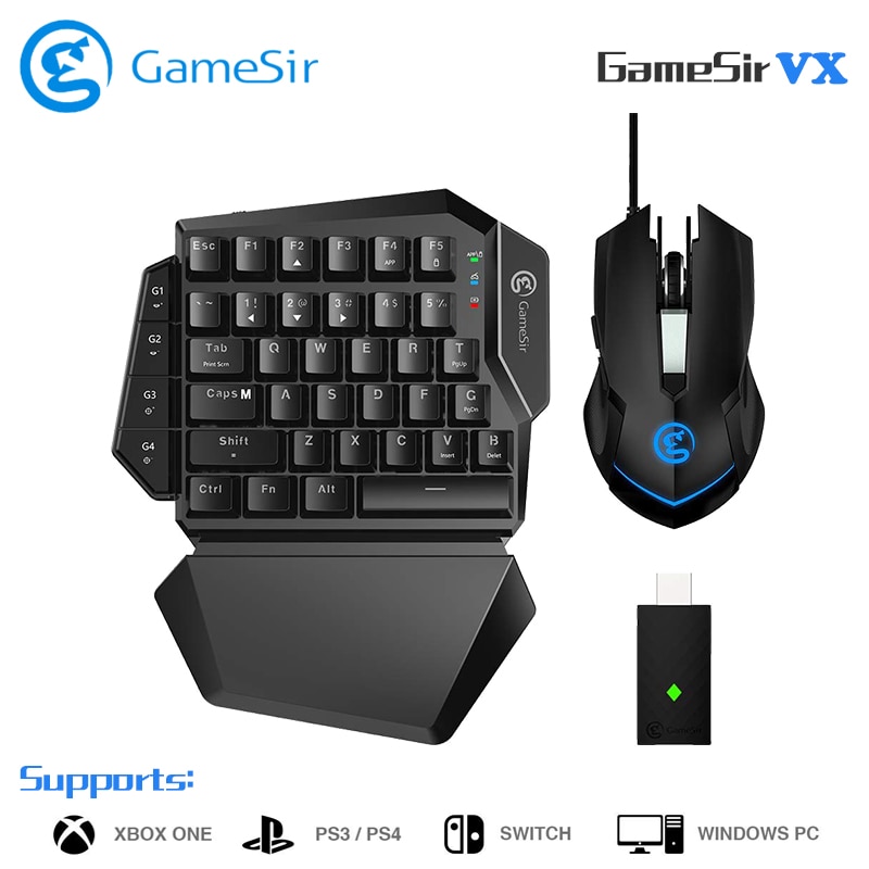 GameSir VX AimSwitch Wireless E sports Keyboard Mouse Combo One handed Blue Switch Keyboard for Windows PC/Xbox/PS3/PS4/Switch|Gamepads| - AliExpress