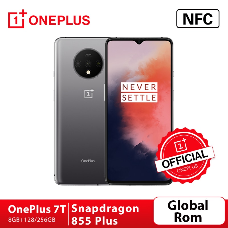 Global ROM OnePlus 7T 7 T OnePlus Official Store 8GB Smartphone Snapdragon 855 Plus 90Hz AMOLED Screen 48MP Triple Cameras NFC