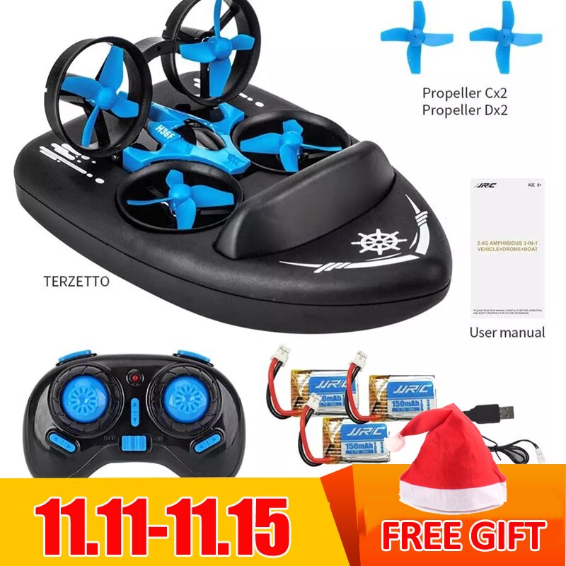 JJRC H36F H36 3 in 1 mini Drone Boat Car Water Ground Air Mode 3 mode Altitude Hold Headless Mode RC Quadcopter Helicopters Toys|RC Helicopters| - AliExpress