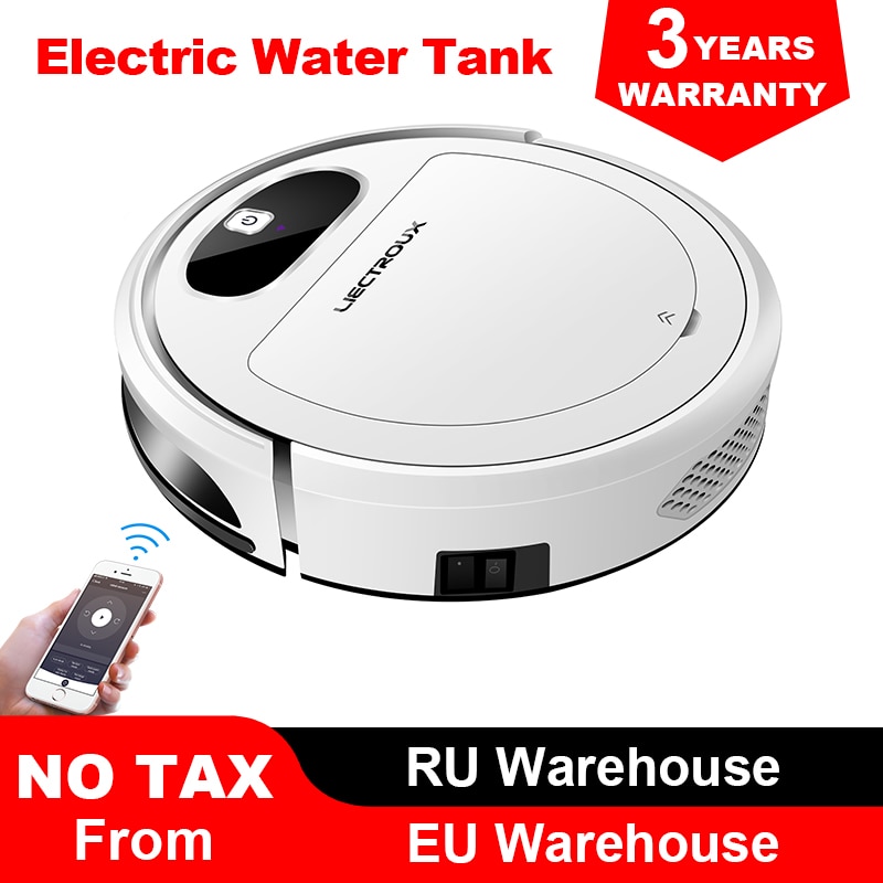Liectroux 11S Vacuum Cleaning Robot, WiFi App,Gyroscope & 2D Map Navigation,Electric Control Air Pump Water Tank,Wet Dry Cleaner