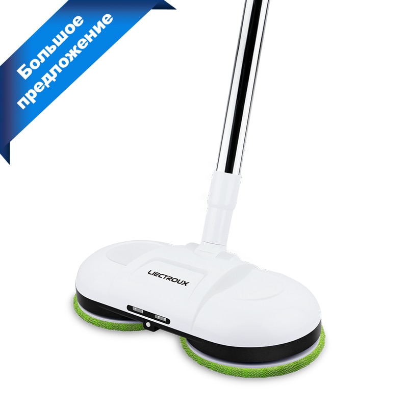LIECTROUX F528A Handheld Wireless Electric Mop with Waxing,Water Spay,Mopping, Floor Wiper Washer Robot Non-Vacuum Cleaner