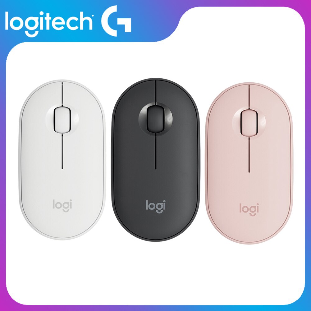 Logitech Pebble Pebble Mini & Thin 1000DPI 3Buttons High Precision Wireless Bluetooth Silent Silent Mouse iPad Portable Slim|Mice| - AliExpress