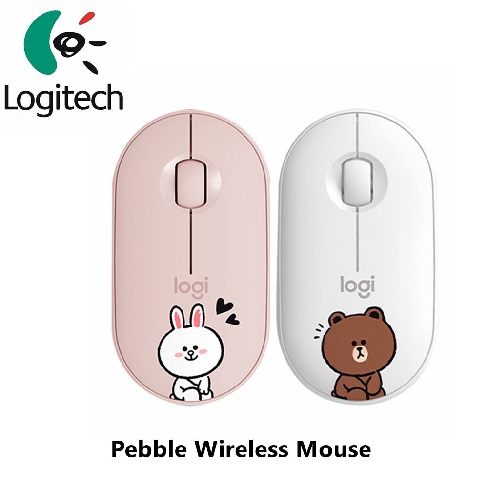 Logitech Pebble Wireless Silent Mouse Cartoon Animal Line 1000dpi Computer PC Laptop Mute Cordless Optical Mice|Mice| - AliExpress