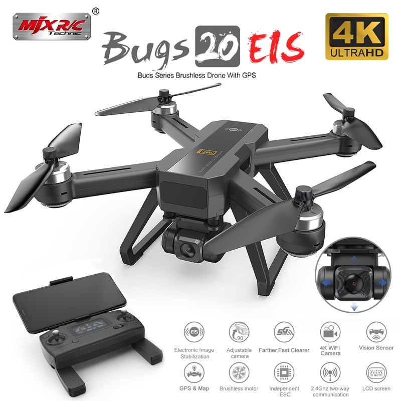 MJX B20 BUGS 20 ELS GPS Drone With 4K 5G WIFI HD Camera image stabilization Quadcopter Brushless Professional Dron Vs SG906 PRO|Camera Drones| - AliExpress