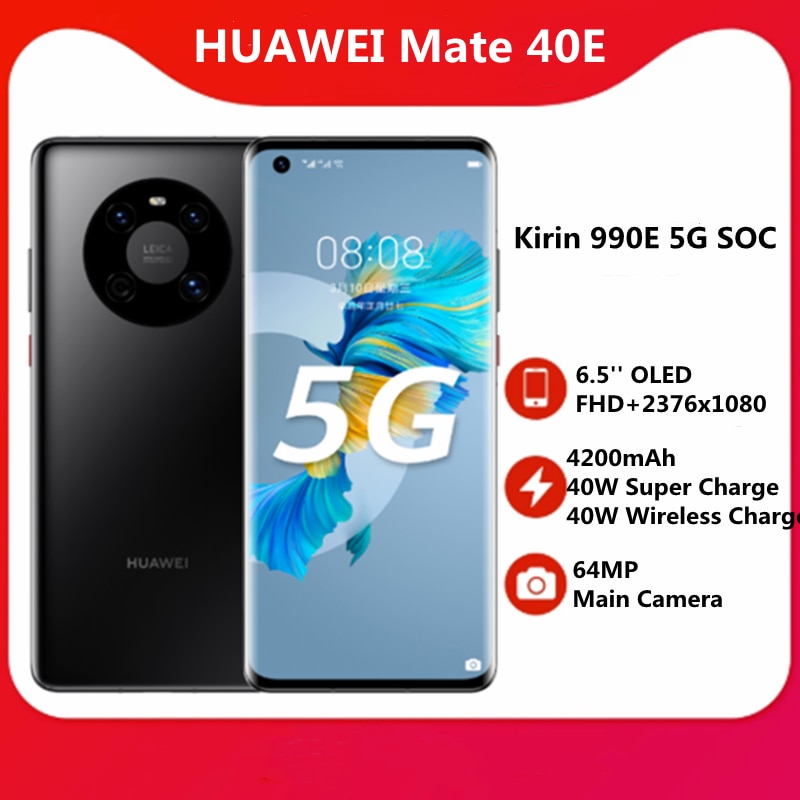 Original HUAWEI Mate 40E 5G SmartPhone 6.5'' OLED 90Hz Screen 4200mAh Battery 40W Super Charger 40W Wireless Charger 64MP Camera|Cellphones| - AliExpress
