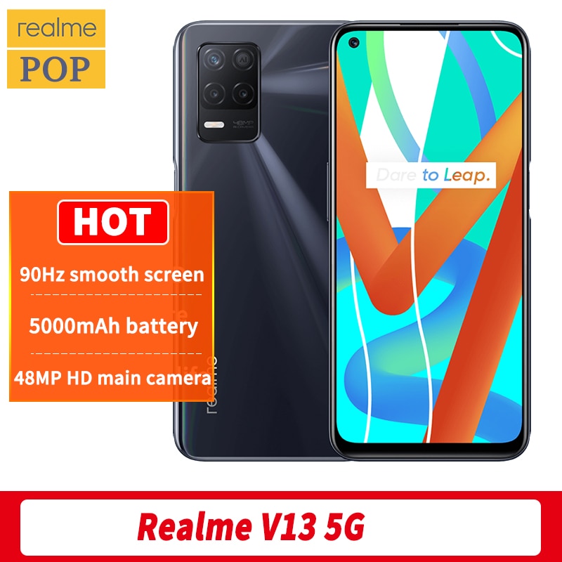 Realme V13 5G Mobile Phone 6.5 inch MediaTek 700 Octa Core 8GB RAM 128GB ROM 18W Fast Charge Face unlock 5000mAh|Cellphones| - AliExpress