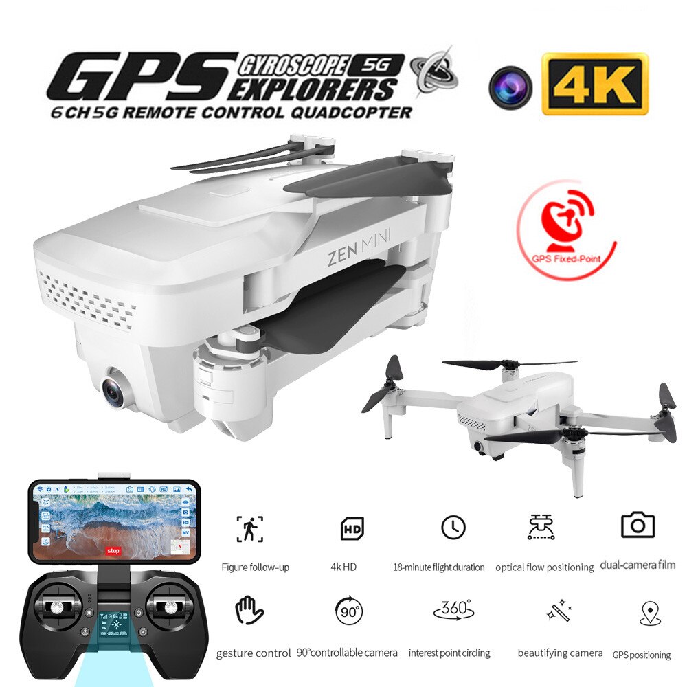 Visuo Xs818 Zen Mini Gps Drone With 5g Wifi Fpv 4k Hd Dual Camera Optical flow Rc Quadcopter Rc Helicopters Drone Toy#g30|RC Quadcopter| - AliExpress
