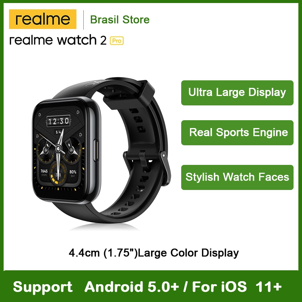 [World Premiere ] realme Watch 2 pro Smart Watch 1.75"Color Display Dual Satellite GPS 90 Sports Modes Global Version Real Stock