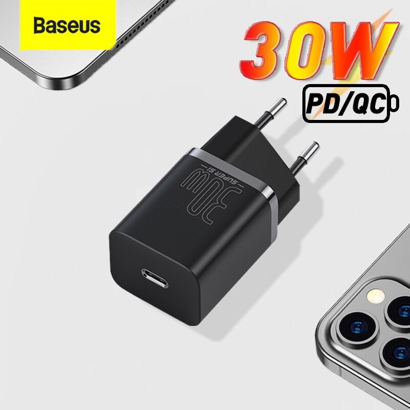 Baseus 30W USB C Charger Quick Charge 3.0 Type C PD Fast Charging for iPhone 12 Pro 11 XS X 8 Xiaomi iPad Portable Phone Charger|Mobile Phone Chargers| - AliExpress