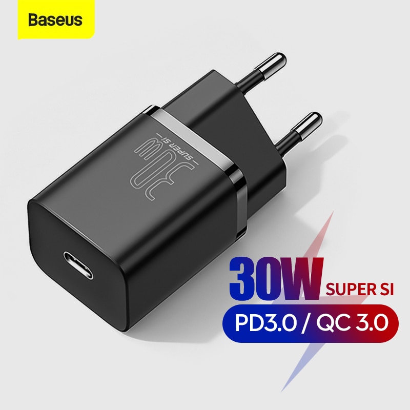 Baseus PD 30W USB C Charger Type C PD QC 3.0 Fast Charger For iPhone 12 11 Pro ipad Tablets For Samsung Xiaomi