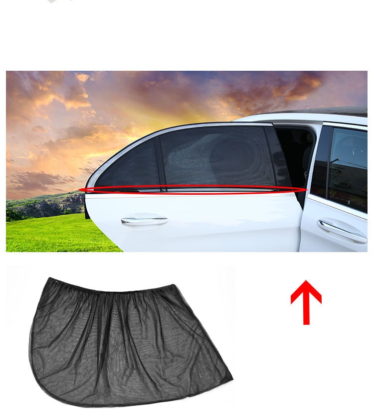 Ceyes 2pcs Car Styling Accessories Sun Shade Auto UV Protect Curtain Side Window Sunshade Mesh Sun Visor Protection Window Films