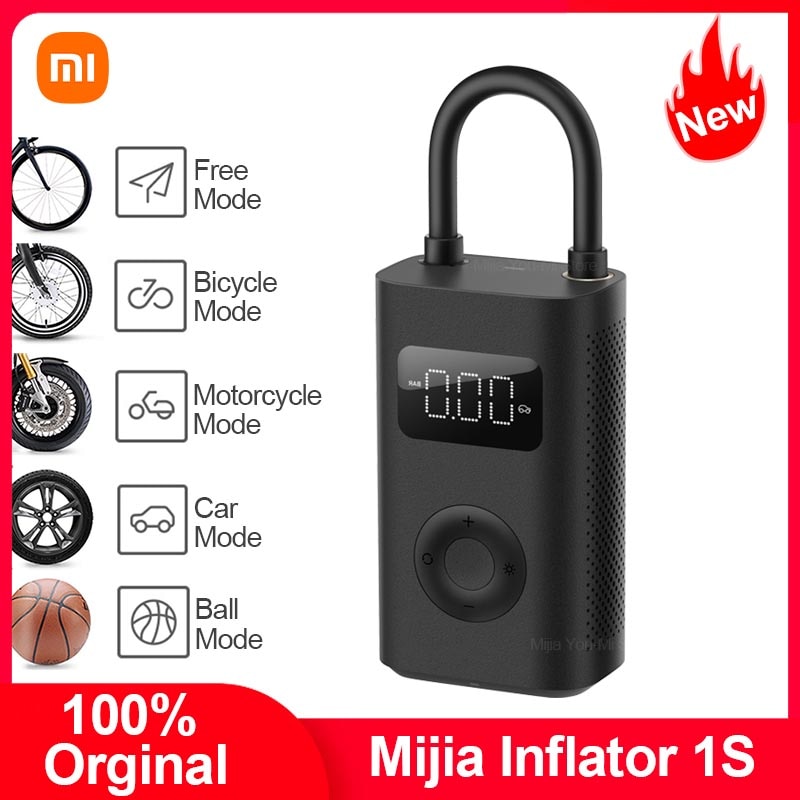 New Xiaomi Mijia Inflator 1S Car Electrical Air Pump Wireless Tire Electric Pump Upgrade Version for Car Motorcycle Bicycle Ball