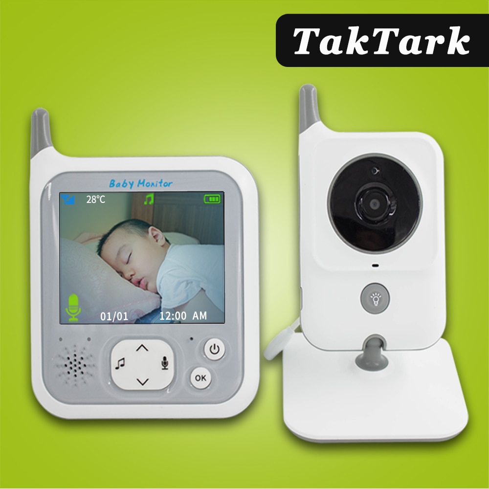TakTark 3.2 inch Wireless Video Color Baby Monitor Night Light portable Baby Nanny Security Camera IR LED Night Vision intercom