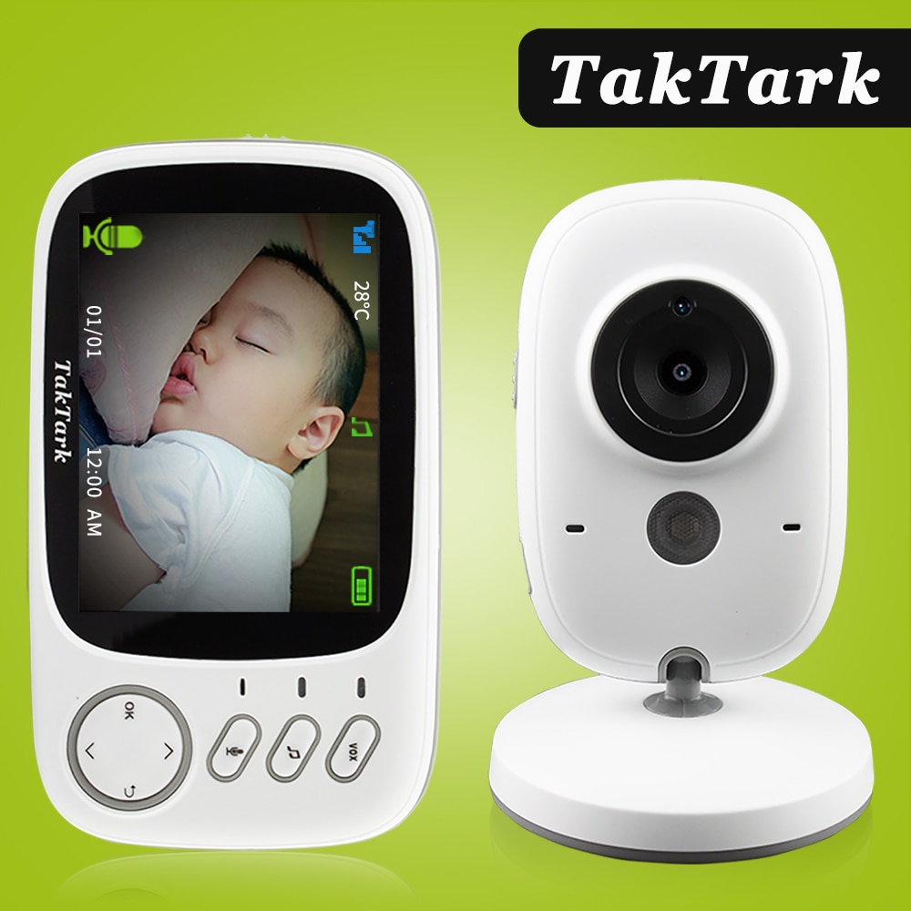 TakTark 3.2 inch Wireless Video Color Baby Monitor portable Baby Nanny Security Camera IR LED Night Vision intercom