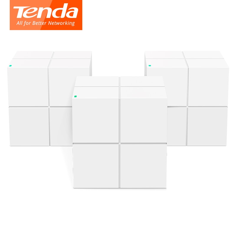 Tenda MW6 WiFi Gigabit Router Whole Home Mesh WiFi System with 11AC 2.4G/5.0GHz Wireless WI-FI Repeater, APP Remote Manage