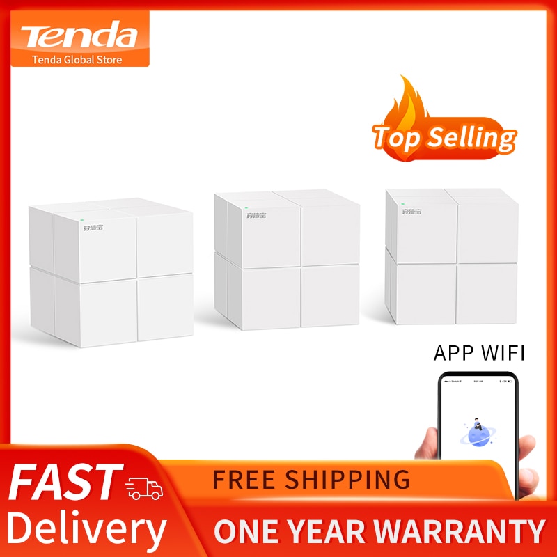 Tenda MW6/MW3 Whole Home Mesh Wireless WiFi System with 11AC 2.4G/5.0GHz WiFi Wireless Router and Repeater, APP Remote Manage