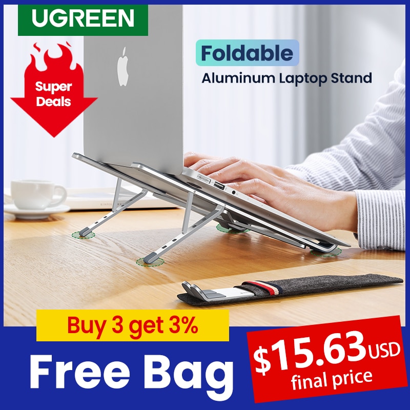 UGREEN Laptop Stand Holder For MacBook Air Pro Foldable Aluminum Notebook Stand Tablet Stand Laptop PC Support Macbook Stand