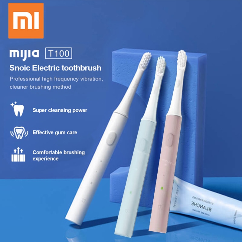Xiaomi Mijia Electric Toothbrush T100 Sonic toothbrush Adult Ultrasonic Toothbrush USB Rechargeable Waterproof Tooth Brush Xiomi