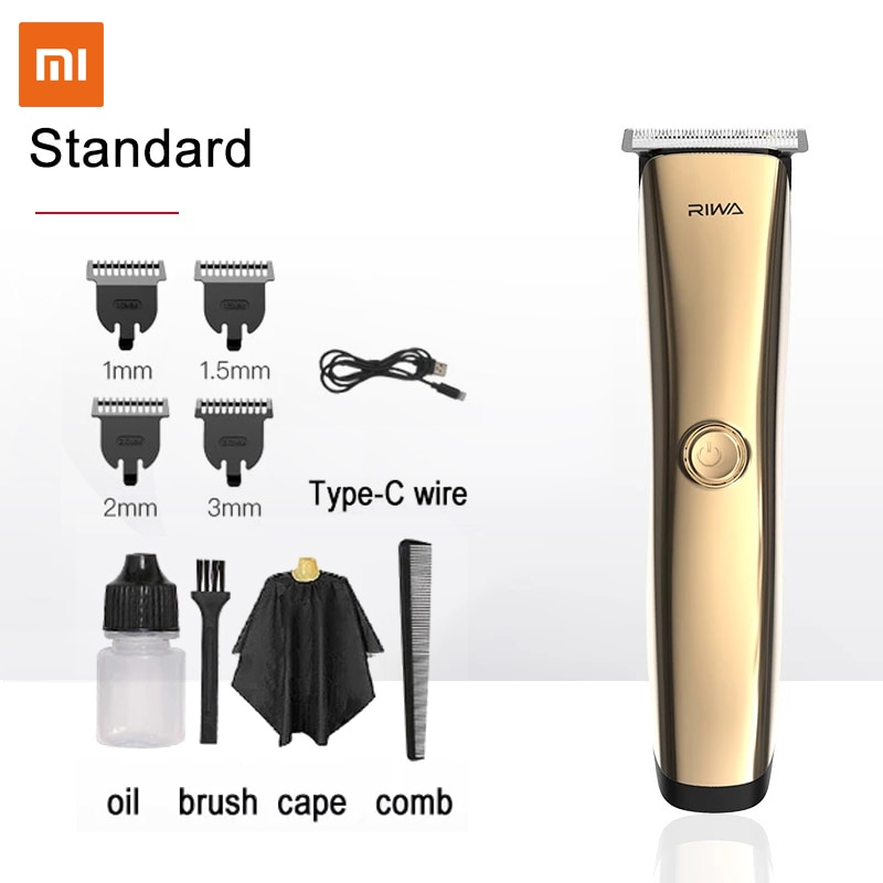 Xiaomi Youpin Riwa Barber Shop Rechargeable Hair Clipper T-shaped Steel Blade Professional Hair Trimmer for Men T Clipper