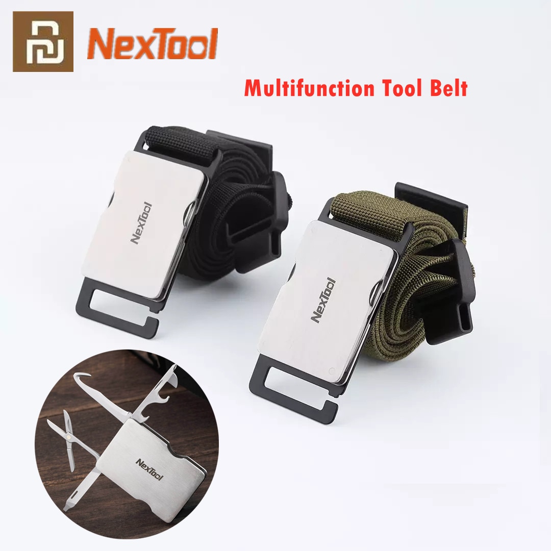 Youpin Nextool Multifunction Tool Kit Belt Outdoor Waistband Tactical Belt Camping Hiking Knife Scissors Opener Screwdriver Tool