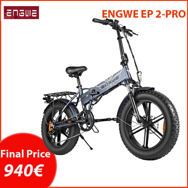 IN STOCK ENGWE EP-2 Pro 750W 20 inch Fat Tire Electric Folding Bicycle Mountain Beach Bike for Adults Aluminum Electric Scooter