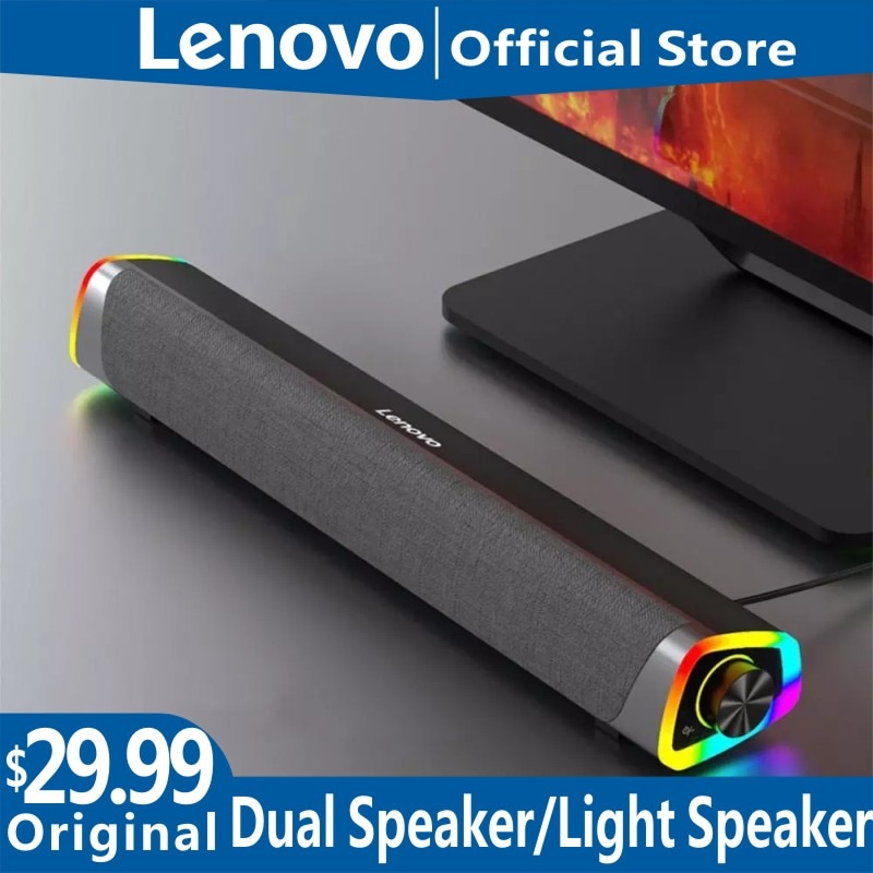 Lenovo L101 Desktop Speaker Stereo Music Surround Subwoofer Speaker For Macbook Laptop Notebook PC Player Loudspeaker Soundbar
