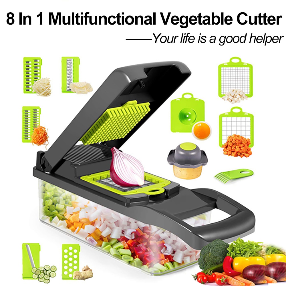 Multifunctional Vegetable Cutter Grater Slicer Potato Peeler Cheese Onion Steel Blade Food Cooking Tools Kitchen Accessories