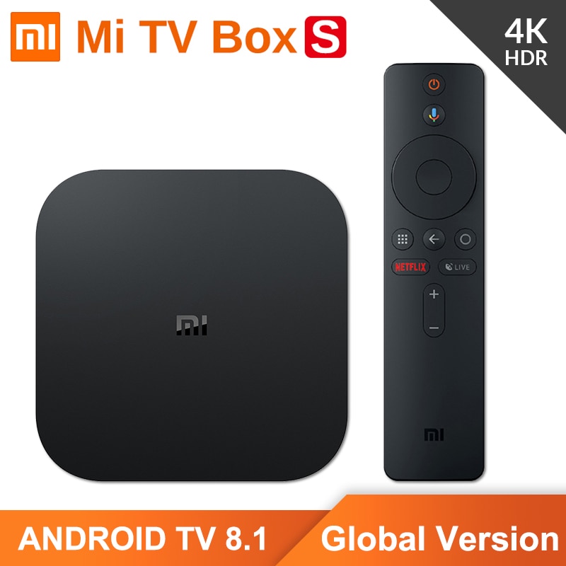 Original Global Version Xiaomi Mi TV Box S 4K HDR Android TV 2G 8G WIFI Google Cast Netflix IPTV Set top Box 4 Media Player