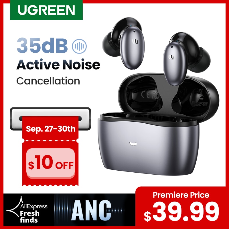【Premiere $39.99】UGREEN HiTune X6 Wireless Headphones Bluetooth Earphones TWS Earbuds ANC 35dB Hybrid Active Noise Cancellation