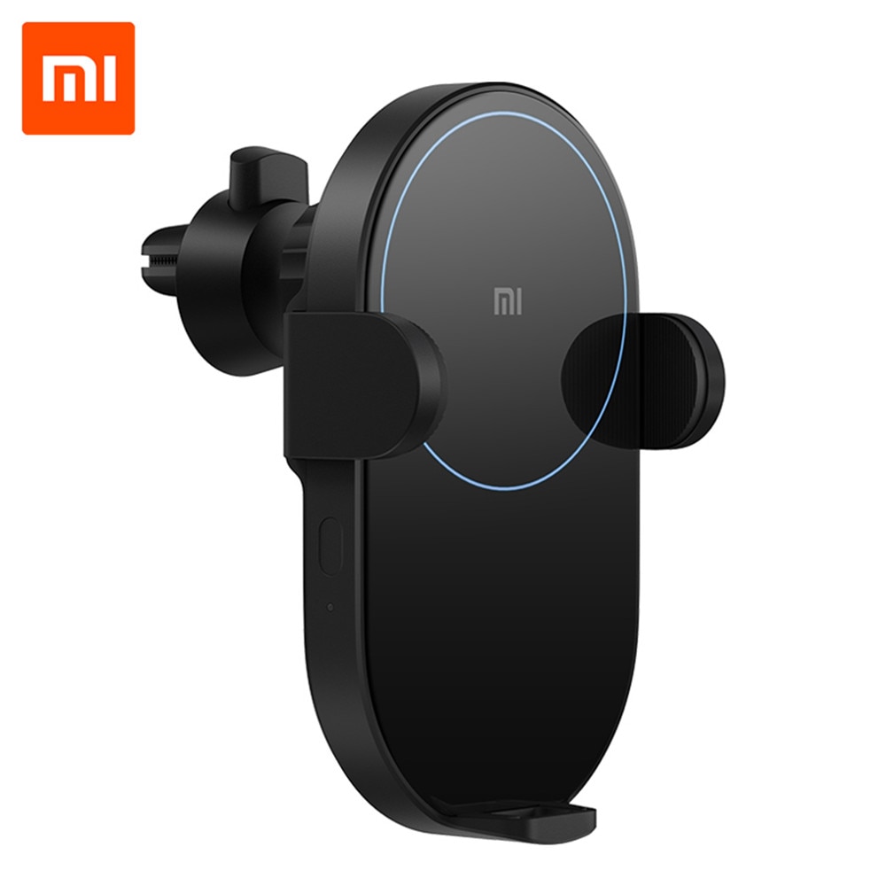 Xiaomi Mi 10/20W Max Qi Wireless Car Charger Electric Auto Pinch 2.5D Glass Ring Lit For Mi 9 MIX 2S / 3 For iPhone X XS MAX